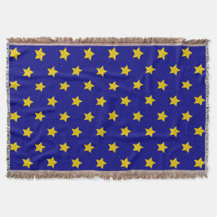Gouden sterren patroon, marineblauw, exclusief deken