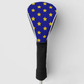 Gouden sterren patroon, marineblauw, exclusief golfheadcover (Voorkant)