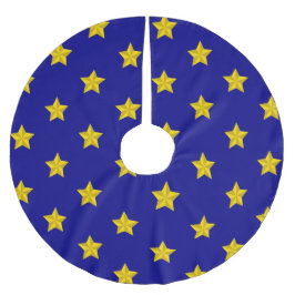 Gouden sterren patroon, marineblauw, exclusief kerstboom rok