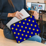 Gouden sterren patroon, marineblauw, exclusief laptop sleeve<br><div class="desc">Elegant,  stijlvol en verfijnd gouden sterrenpatroon. Modern en trendy cadeau,  perfect voor de ster patroon liefhebber in je leven.</div>