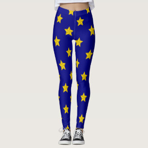Gouden sterren patroon, marineblauw, exclusief leggings