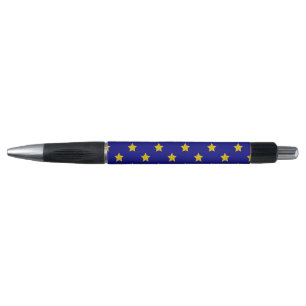 Gouden sterren patroon, marineblauw, exclusief pen