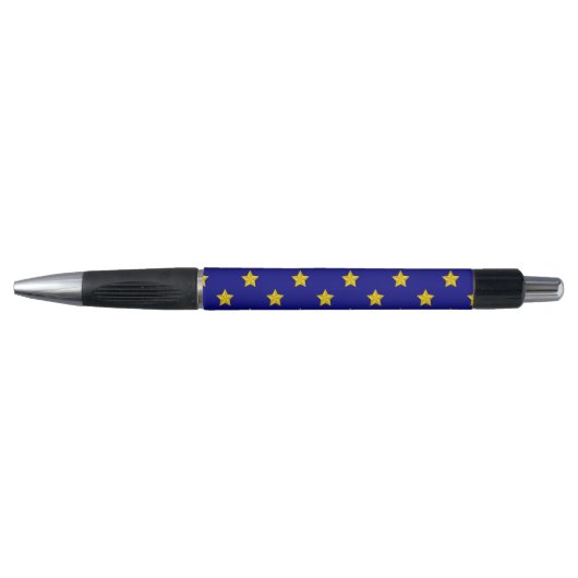 Gouden sterren patroon, marineblauw, exclusief pen (Voorkant)