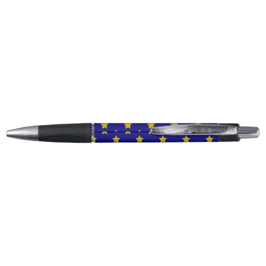 Gouden sterren patroon, marineblauw, exclusief pen (Achterkant)