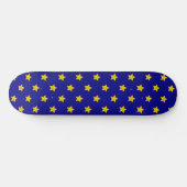 Gouden sterren patroon, marineblauw, exclusief persoonlijk skateboard (Horizontaal)
