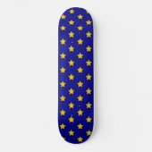 Gouden sterren patroon, marineblauw, exclusief persoonlijk skateboard (Voorkant)