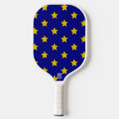 Gouden sterren patroon, marineblauw, exclusief pickleball paddle (Achterkant)
