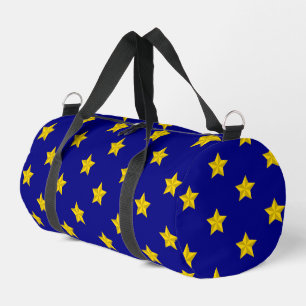 Gouden sterren patroon, marineblauw, exclusief plunjezak
