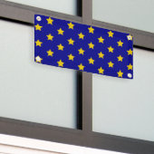 Gouden sterren patroon, marineblauw, exclusief spandoek (Buitenkant Gebouw)