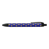 Gouden sterren patroon, marineblauw, exclusief zwarte inkt pen (Bovenkant)