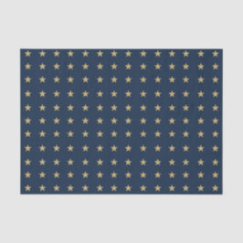 Gouden Sterren Patroon op Navy Blue Tissuepapier