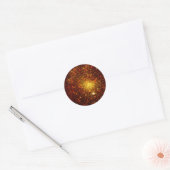 Gouden sterren ronde sticker (Envelop)