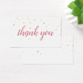 Gouden sterren Roze Aquarel Bedankkaart Visitekaartje (Bureau)