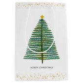 Gouden sterren Scandinavische kerstboom Medium Cadeauzakje (Voorkant)