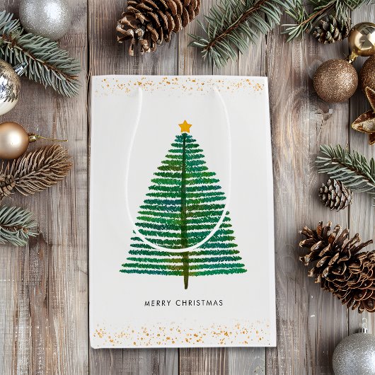 Gouden sterren Scandinavische kerstboom Medium Cadeauzakje