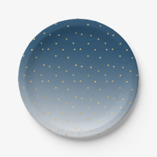 Gouden sterren Sky Shine Bright Ombre Papieren Bordje
