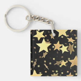 Gouden sterren sleutelhanger