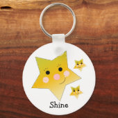 Gouden sterren sleutelhanger (Voorkant)