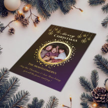 Gouden Sterren & Sneeuwvlokken Foto Kerstmis