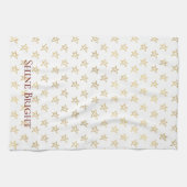 Gouden sterren stralen helder theedoek (Horizontaal)