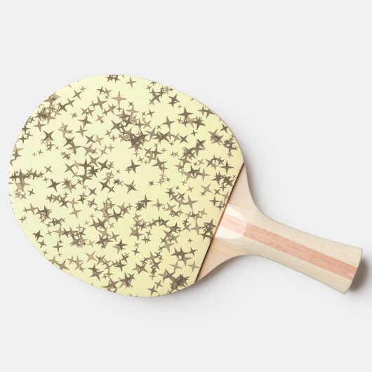 Gouden sterren tafeltennisbatje (Zijkant)