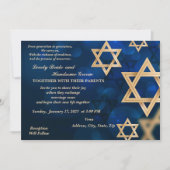 Gouden sterren van David Jewish Kaart (Voorkant)