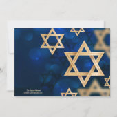Gouden sterren van David Jewish Kaart (Achterkant)