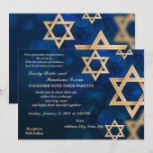 Gouden sterren van David Jewish Kaart (Voorkant / Achterkant)