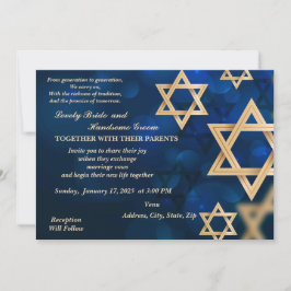 Gouden sterren van David Jewish Kaart