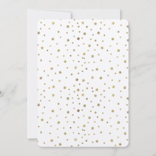 Gouden sterren verjaardag kaart (Achterkant)
