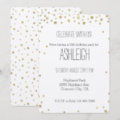 Gouden sterren verjaardag kaart (Voorkant / Achterkant)