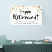 Gouden sterren verjaardagsfeestje bedrijfspensioen spandoek (Beurs)