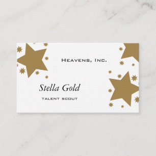Gouden sterren visitekaartje