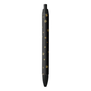 Gouden Sterren Zwarte Inkt Pen