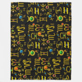 GOUDEN STERRENBEELD JUWELEN, EDELSTENEN, ASTROLOGI FLEECE DEKEN (Voorkant)