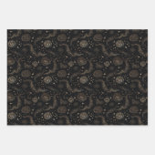 Gouden Sterrenbeeld Sterrenstelsel Patroon Inpakpapier Vel (Voorkant)