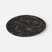 Gouden Sterrenbeeld Sterrenstelsel Patroon Papieren Bordje (Gekanteld)