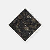 Gouden Sterrenbeeld Sterrenstelsel Patroon Servet (Hoek)