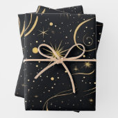 gouden sterrenfolie inpakpapier vel (In situ)