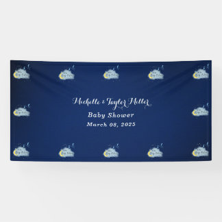 Gouden Sterrenlicht Baby Boy Bliss Ooievaar Specia Spandoek