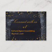Gouden Sterrennacht Bruiloft Online RSVP-kaart Contactkaartje (Achterkant)