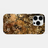 Gouden sterrenpatroon iPhone hoesje (Achterkant horizontaal)