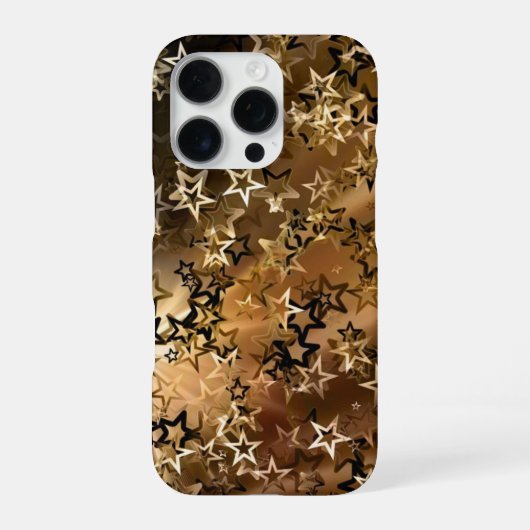 Gouden sterrenpatroon iPhone hoesje (Achterkant)