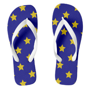 Gouden sterrenpatroon, marineblauw, exclusief teenslippers