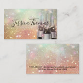 Gouden Sterrenstof | Champagne Flessen Visitekaartje (Voorkant / Achterkant)