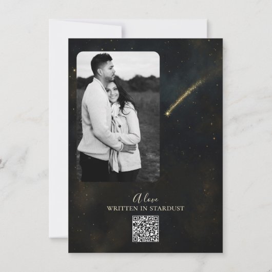 Gouden sterrenstof Eclips Hemels Bedankt Kaart (Achterkant)