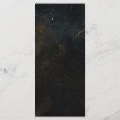Gouden Sterrenstof Eclips Hemels Huwelijk Menu (Achterkant)