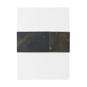 Gouden Sterrenstof Eclips Hemels Huwelijk Uitnodigingen Wikkel (Achterkant Voorbeeld)