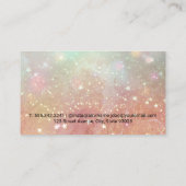 Gouden Sterrenstof | Roze Marmer Visitekaartje (Achterkant)