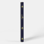 Gouden Steruitbarsting Patroon iPhone Hoesje (Rechterkant)